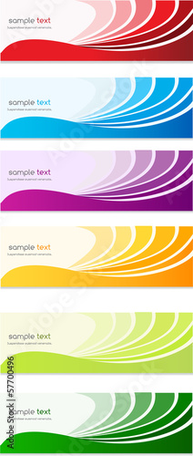 Collection of abstract banners