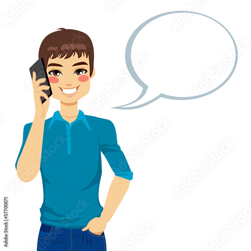Man Speaking Using Phone
