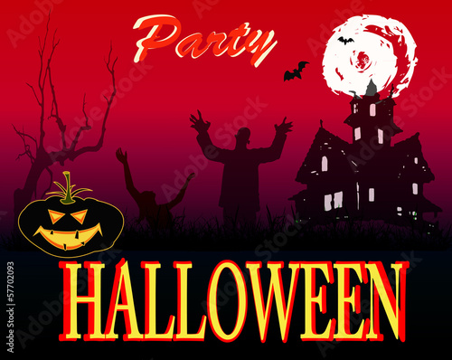 Happy Halloween Poster. Vector