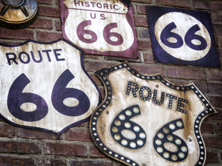 Aluminium schilderij Route 66 Route 66 collectie iconische snelweg  © Carlos Voss