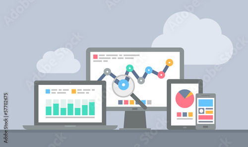 Website and mobile analytics concept