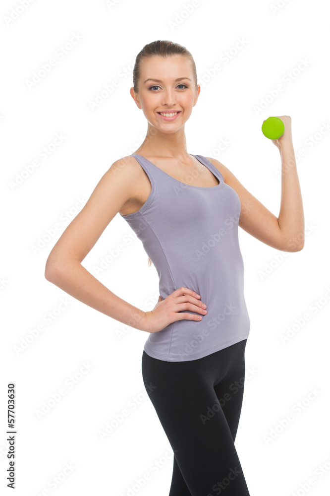 Strong woman weightlifting looking happy. Strong woman weightlifting looking happy.