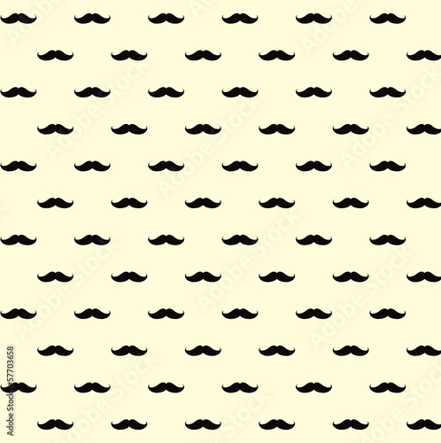 Mustache Vector Seamless Pattern