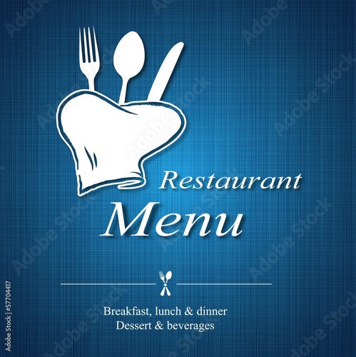 Restaurant menu_blue