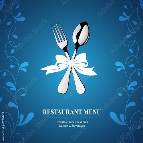 Restaurant menu_blue