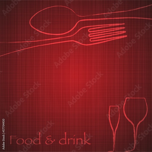 Restaurant menu_red
