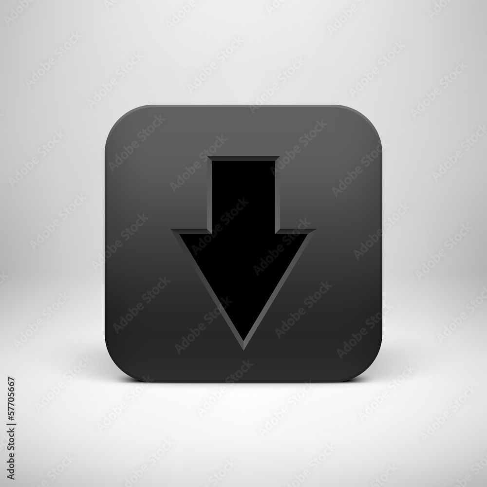 Black Abstract App Icon with Arrow Sign Black Abstract App Icon with Arrow Sign