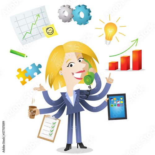 Businesswoman, all-rounder, multitasking