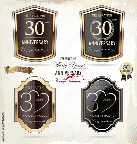 30 years anniversary golden label