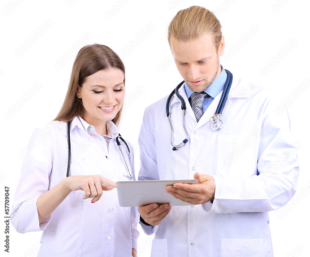 Fototapeta premium Medical workers isolated on white