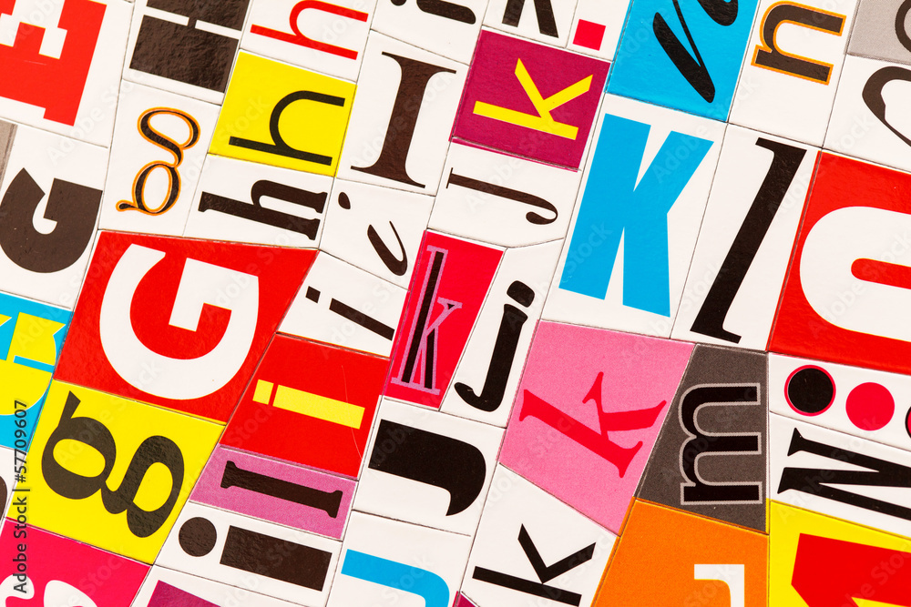 Naklejka premium colorful letters