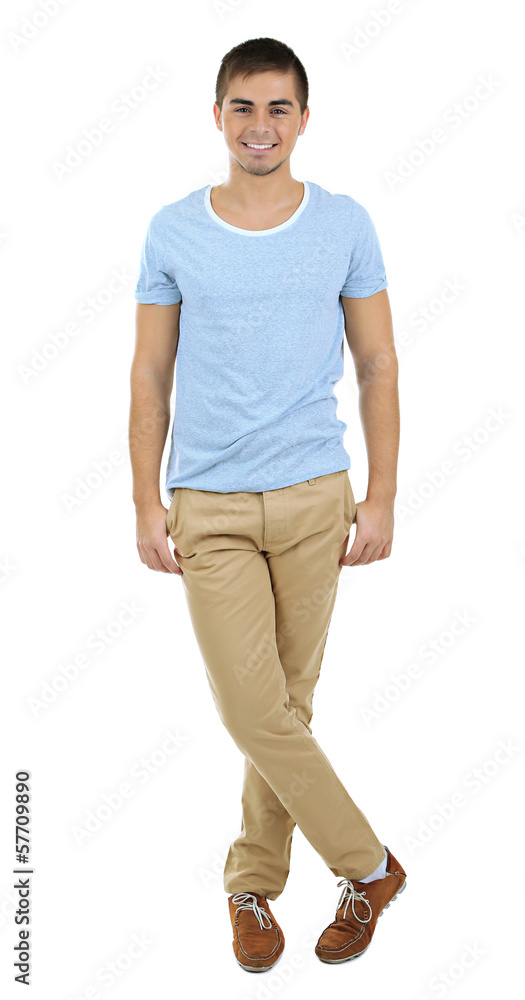 Handsome young man isolated on white Handsome young man isolated on white