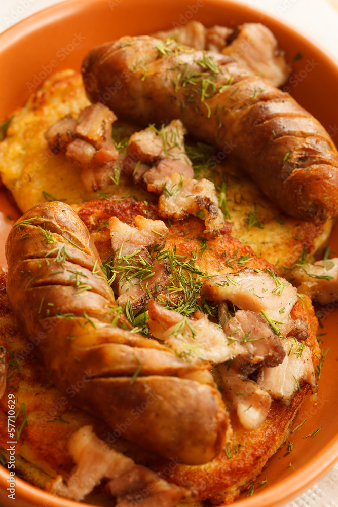 potato pancakes with sausage potato pancakes with sausage