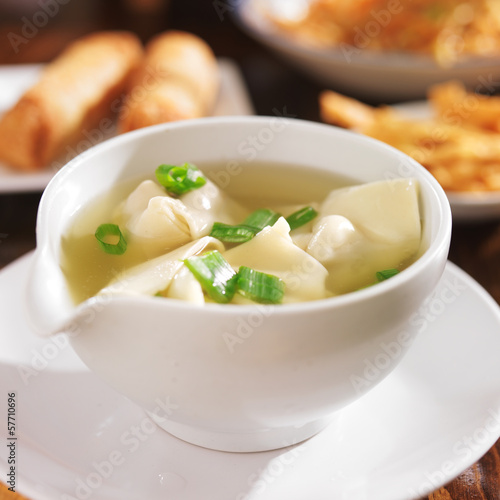 chinese food - bowl of wonton soup