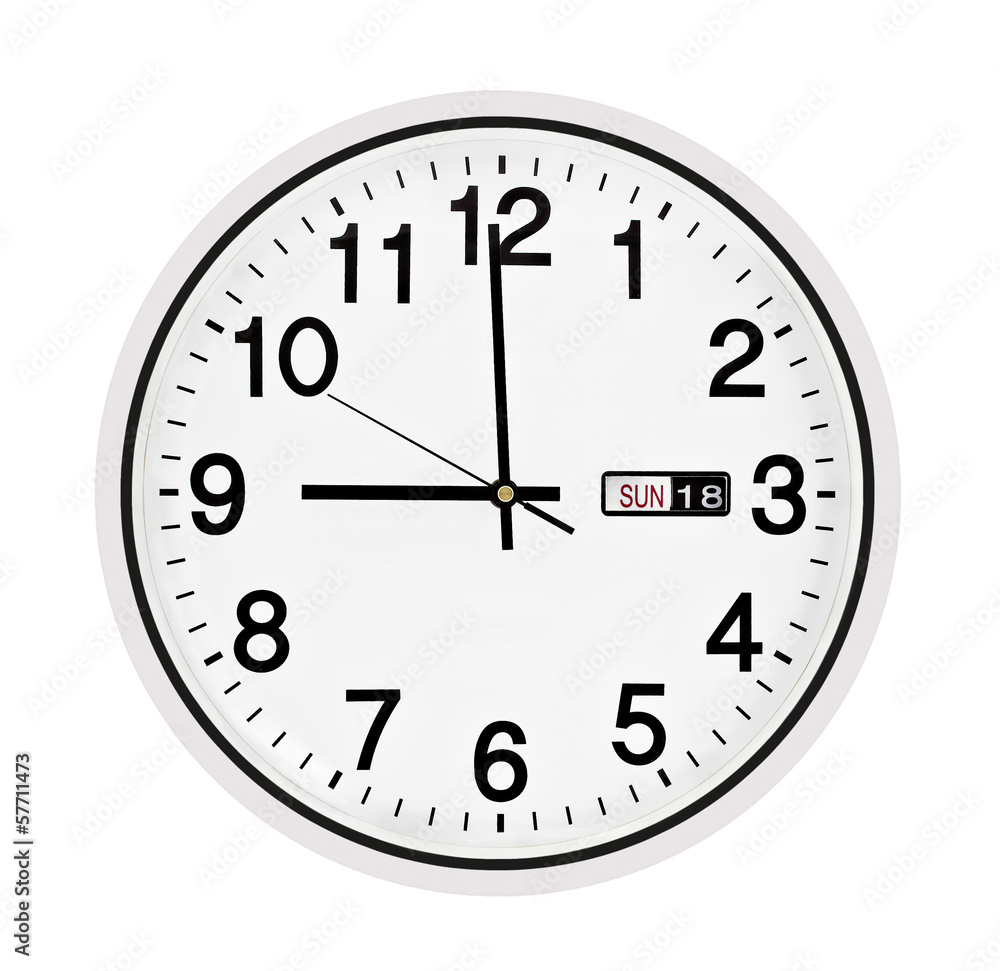 Wall clock isolated on white background Wall clock isolated on white background