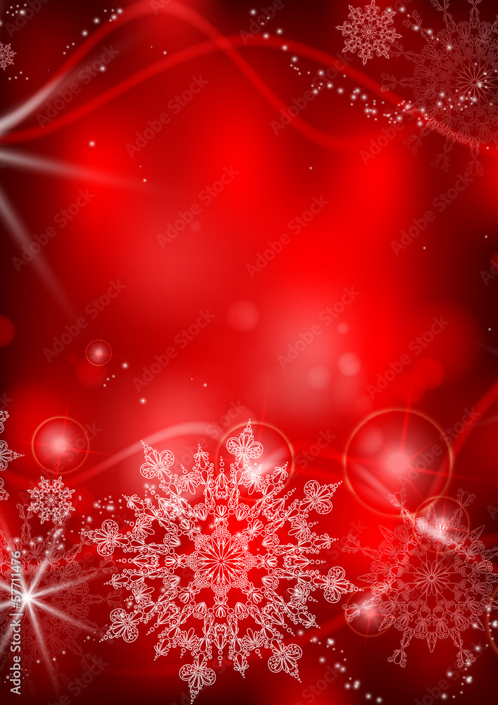 Red Background With Snowflakes. Red Background With Snowflakes.