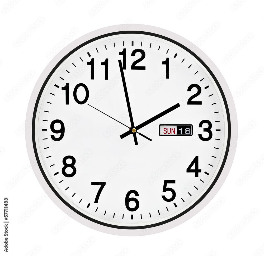 Wall clock isolated on white background Wall clock isolated on white background