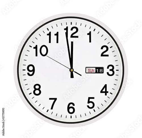 Wall clock isolated on white background