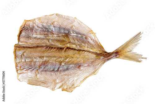 Stack of fish isolated on white background