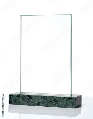 Glass frame isolated on white