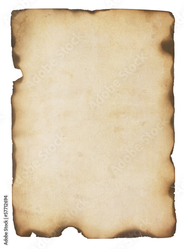 Old Paper With Burned Edges