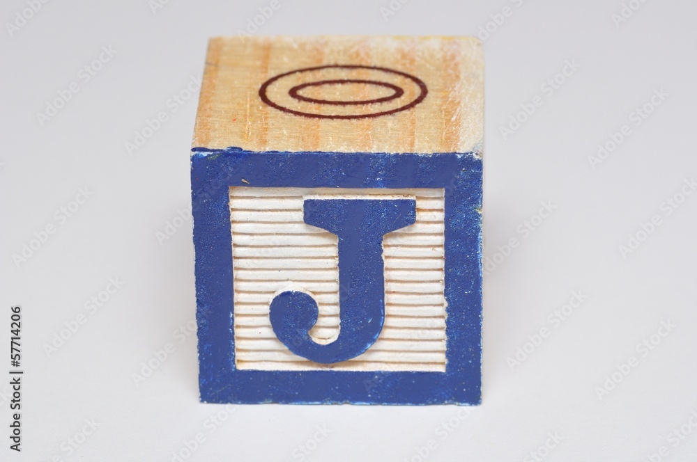 Alphabet block J Alphabet block J