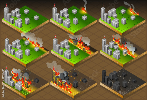 Isometric Fire Disaster Classifications Scale