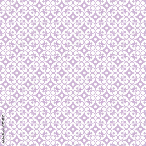Seamless Dots and Floral Background