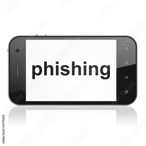 Privacy concept: Phishing on smartphone