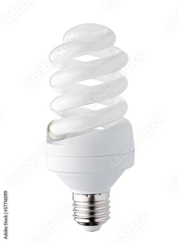 Energy saving bulb isolated on white background