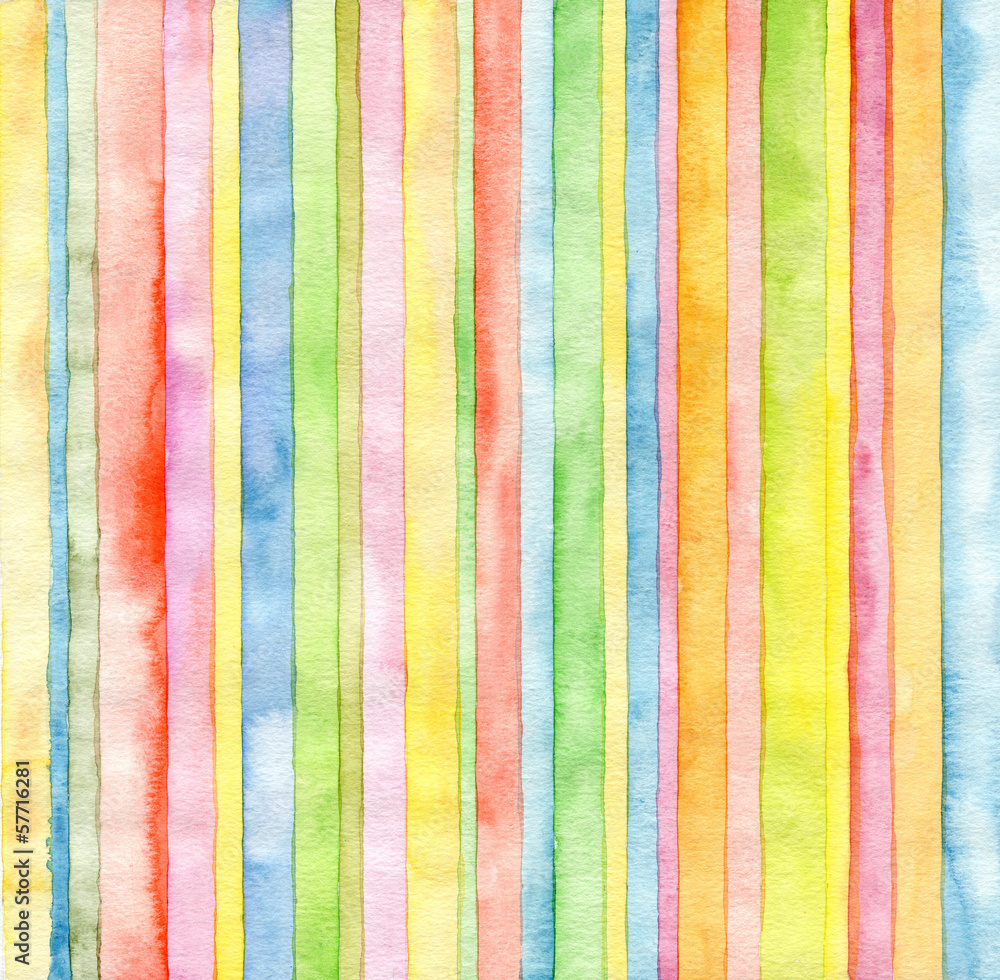 Naklejka premium Abstract strip watercolor painted background