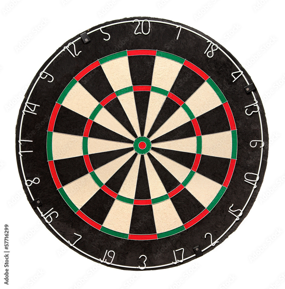 Dart board isolated on white background Dart board isolated on white background