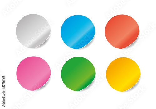 Blank round stickers