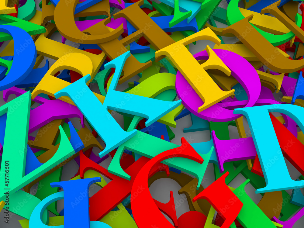 Fototapeta premium letters of the English alphabet.