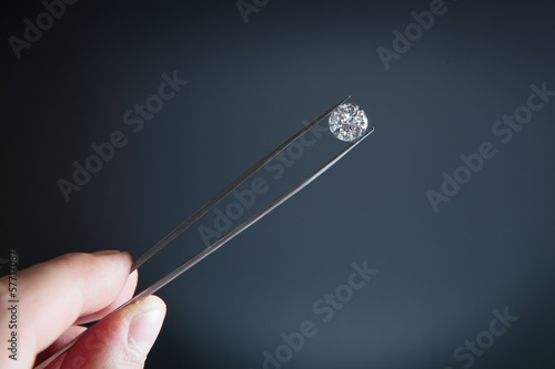 Hand with white Diamond