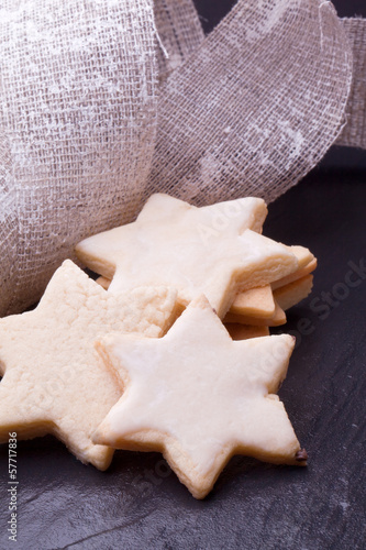 christmas lemon star shaped cookies