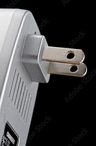 Power plug isolated on black background