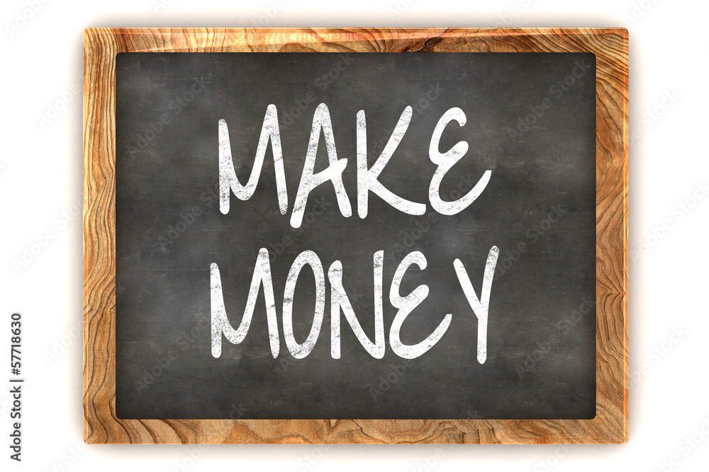 Fototapeta premium Blackboard Make Money