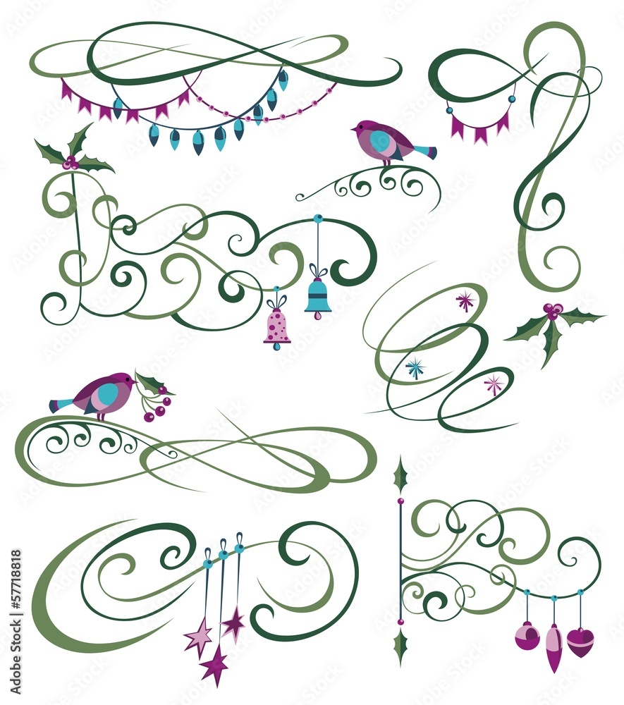 Christmas elements set Christmas elements set