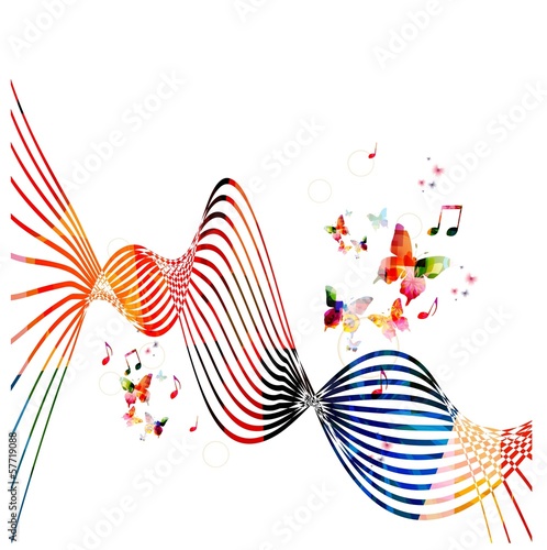 Colorful vector butterflies background.