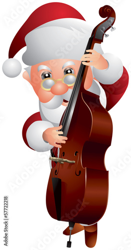Santa Claus Double bass Player