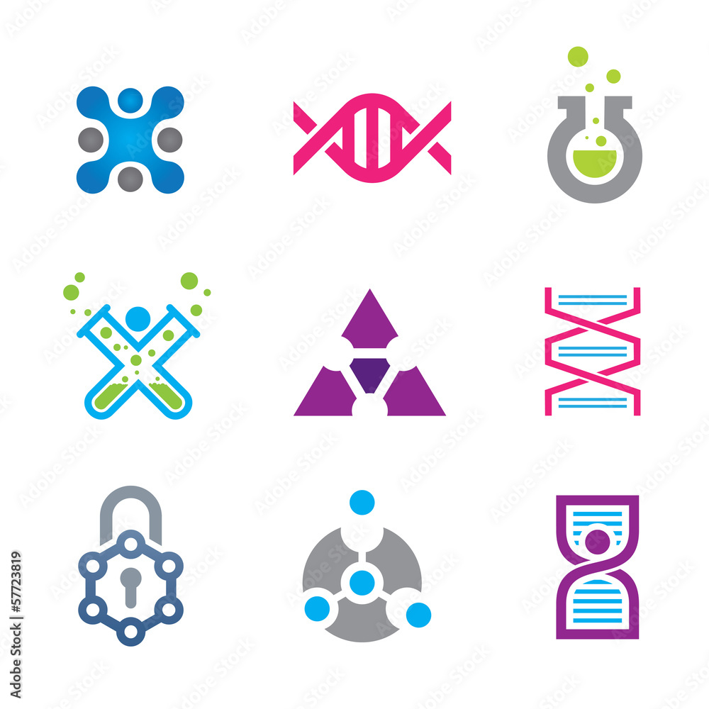 New world of cutting edge technology in science logo template New world of cutting edge technology in science logo template