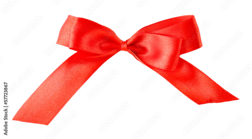 Color gift satin ribbon bow, isolated on white Color gift satin ribbon bow, isolated on white