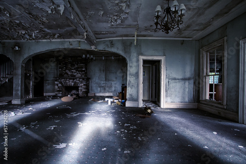 Abandoned house interior photo