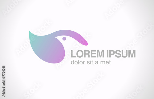Fototapeta Naklejka Na Ścianę i Meble -  Logo Bird abstract design template. SPA Healthcare Cosmetcs