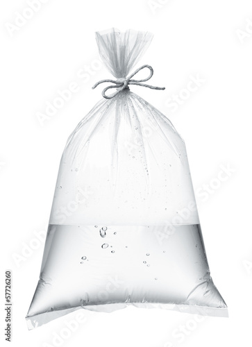 water in plastic bag