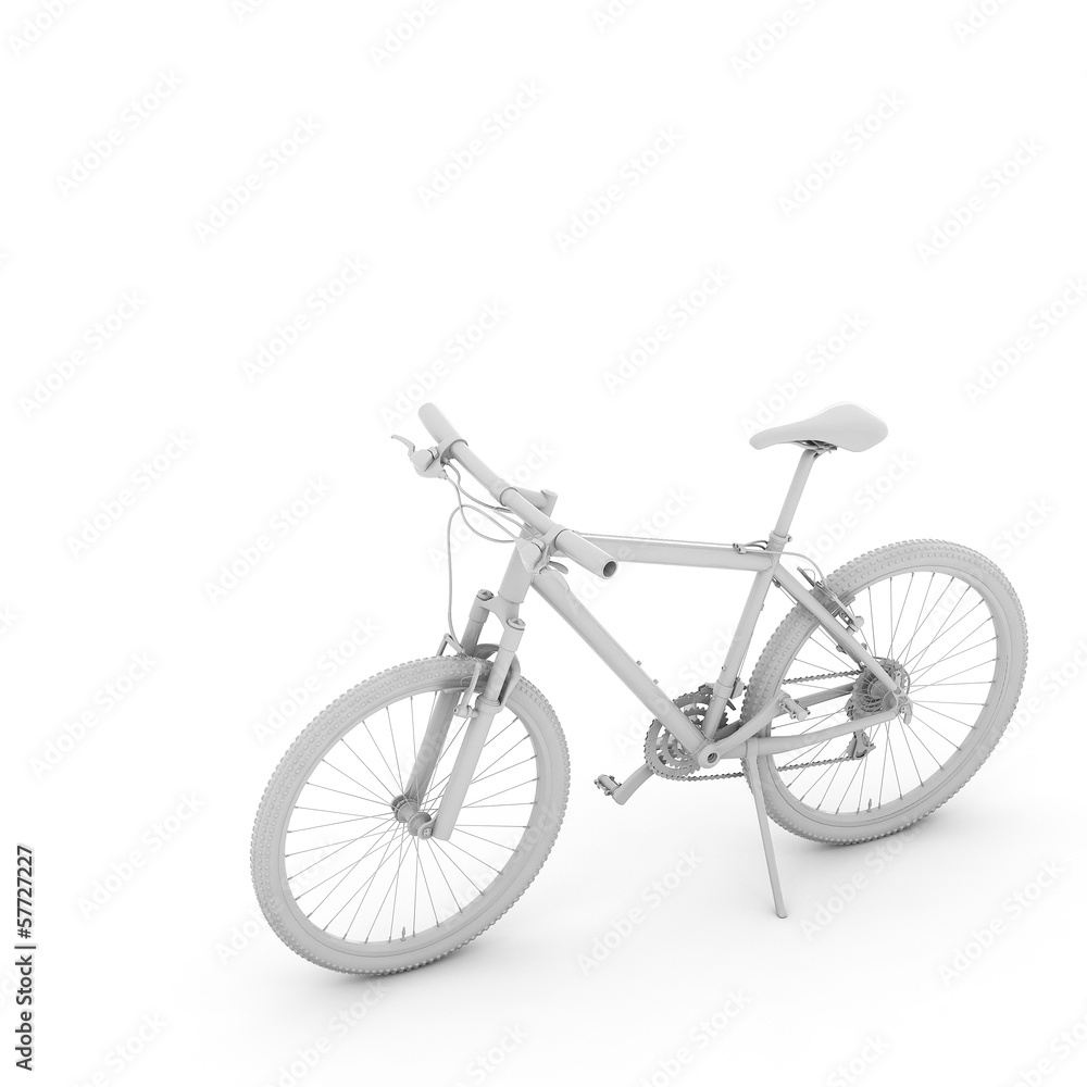 3d Bicycle isolated on white background