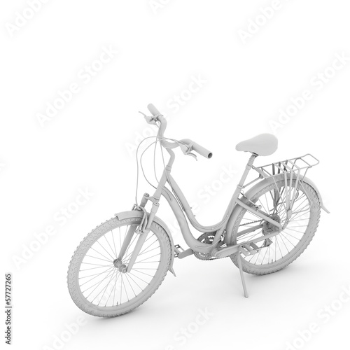 3d Bicycle isolated on white background