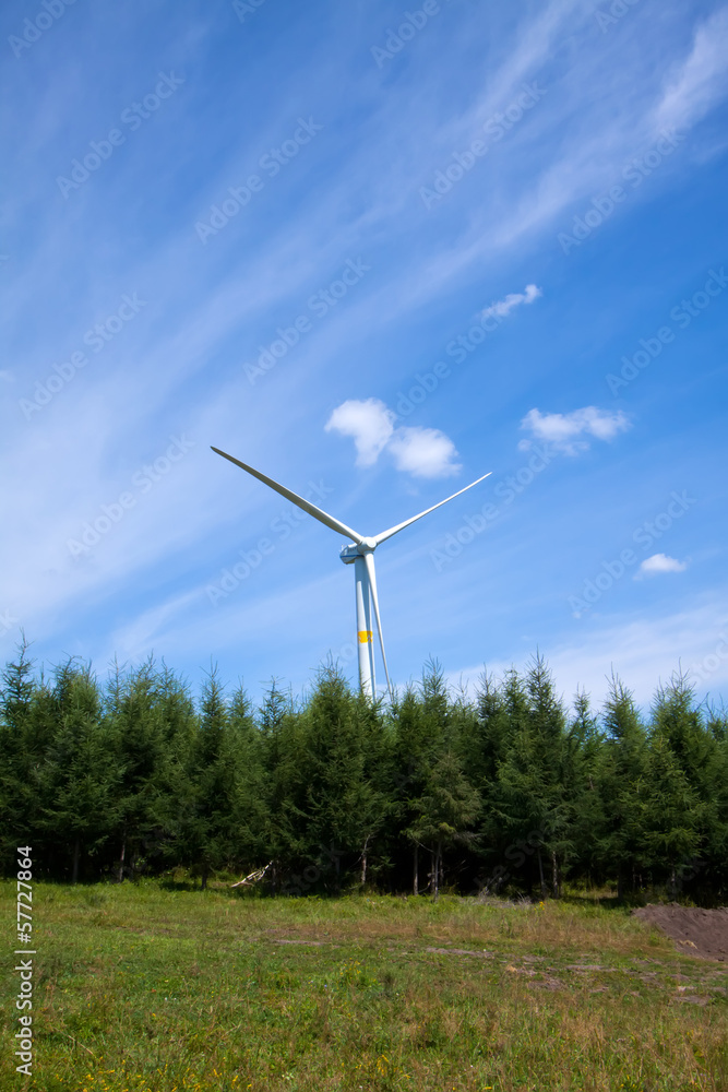 wind power generator on the grassland wind power generator on the grassland