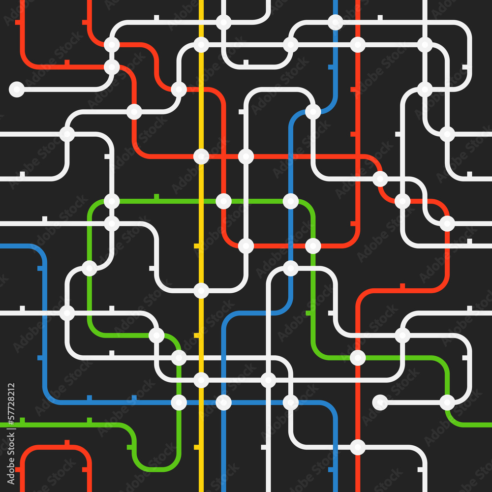 Black abstract city transport scheme Black abstract city transport scheme